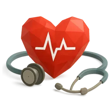 Illustration of a stethoscope for Shory's health insurance product.