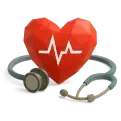 Illustration of a stethoscope for Shory's health insurance product.