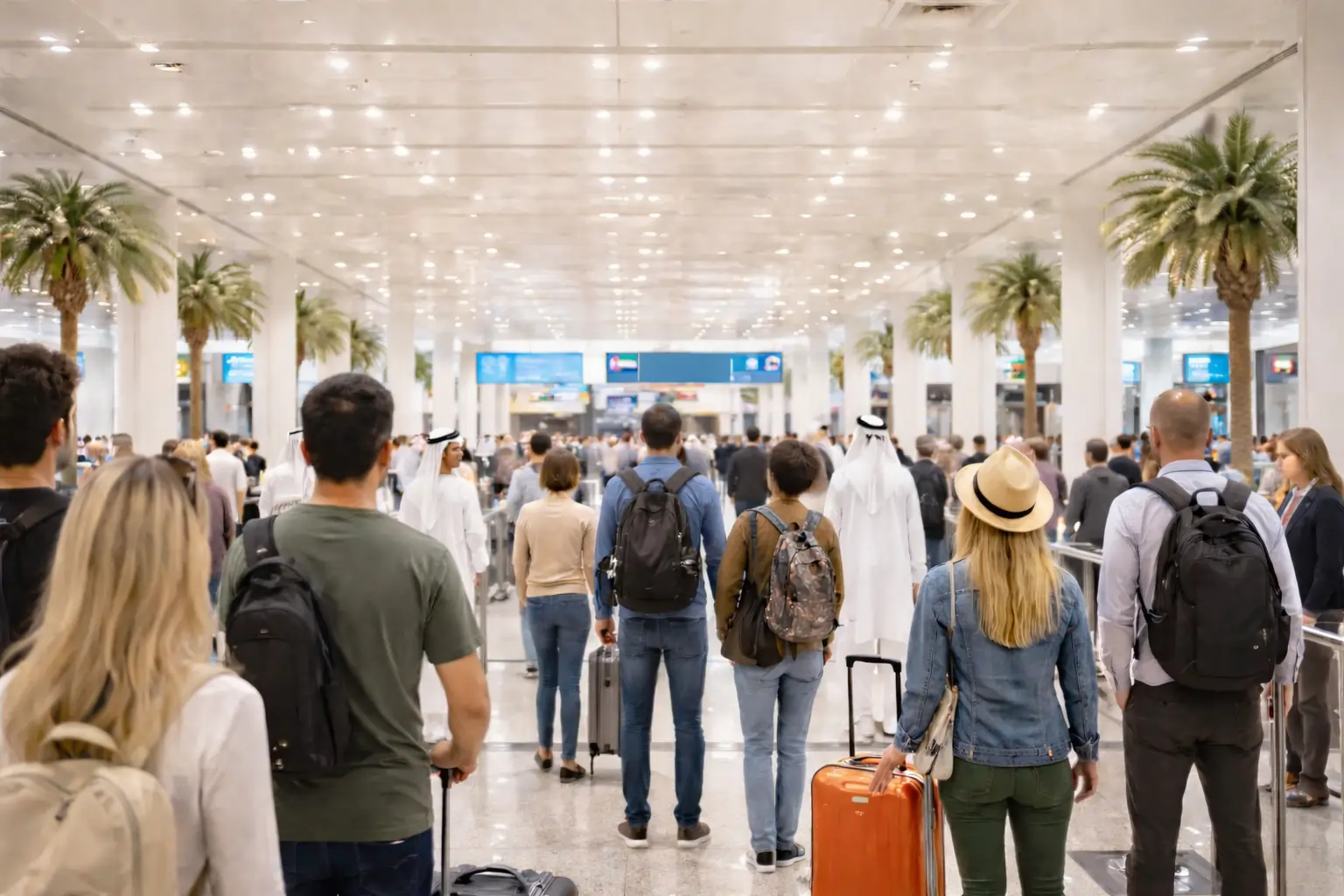 Tourist at the Dubai Airport UAE