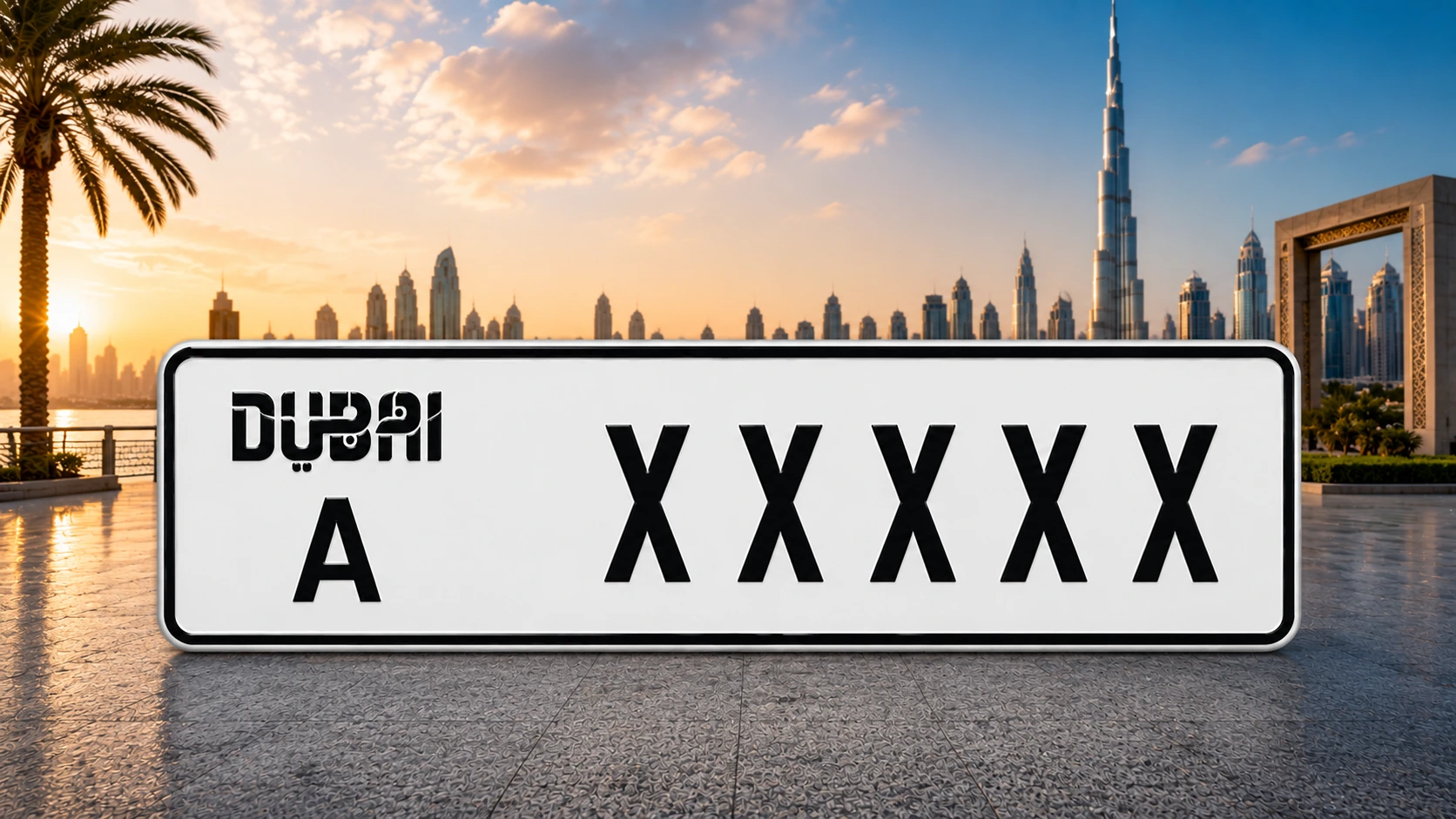 Dubai number plate designs 